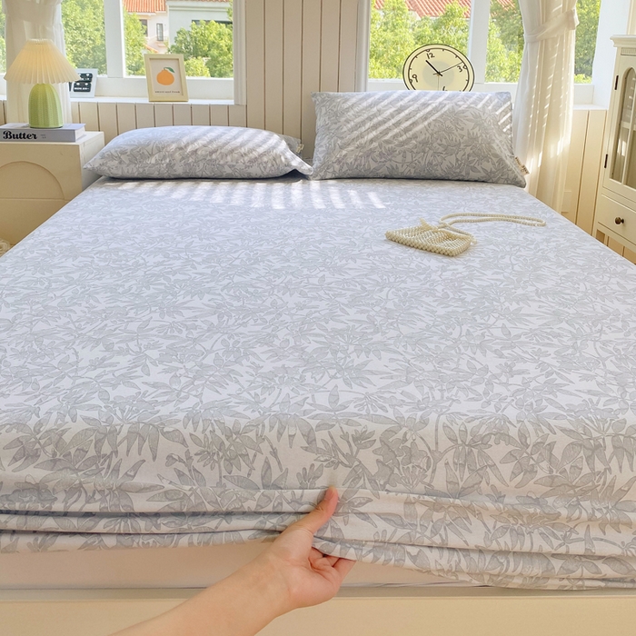 91家纺网 家纺一手货源 找家纺 （总）春皖家纺 2025新款原棉磨毛单床笠 床笠单件-风格一