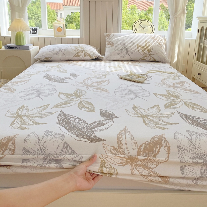 91家纺网 家纺一手货源 找家纺 （总）春皖家纺 2025新款原棉磨毛单床笠 床笠单件-风格一