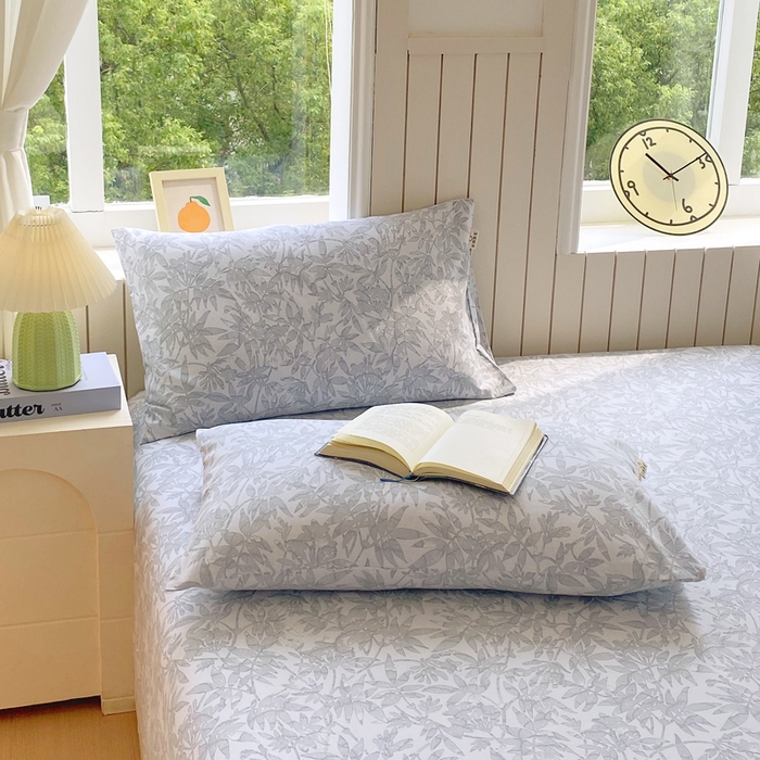 91家纺网 家纺一手货源 找家纺 春皖家纺 2025新款原棉磨毛单枕套 枕套单件-风格一 恋影春天