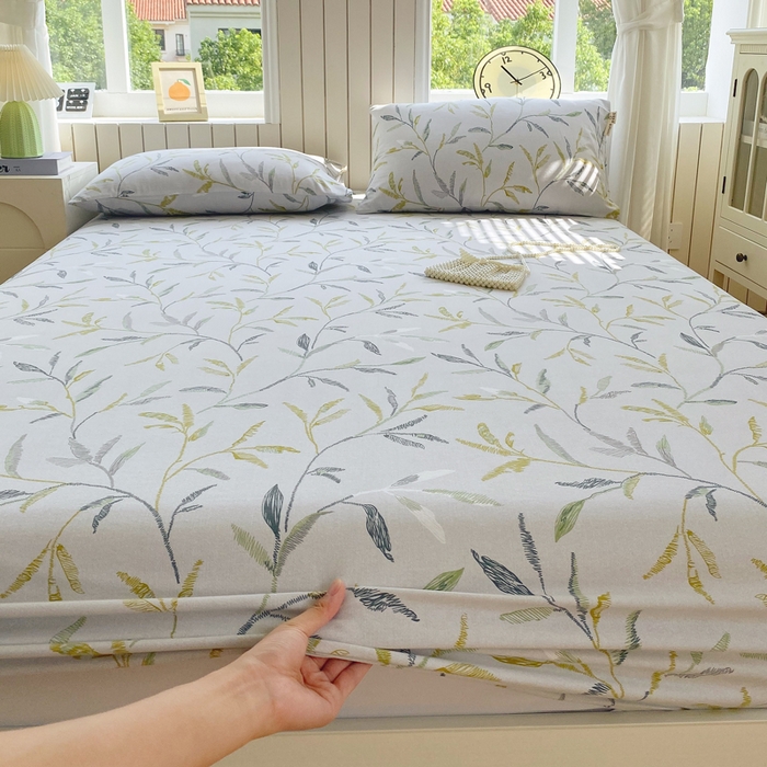 91家纺网 家纺一手货源 找家纺 （总）春皖家纺 2025新款原棉磨毛单床笠 床笠单件-风格一