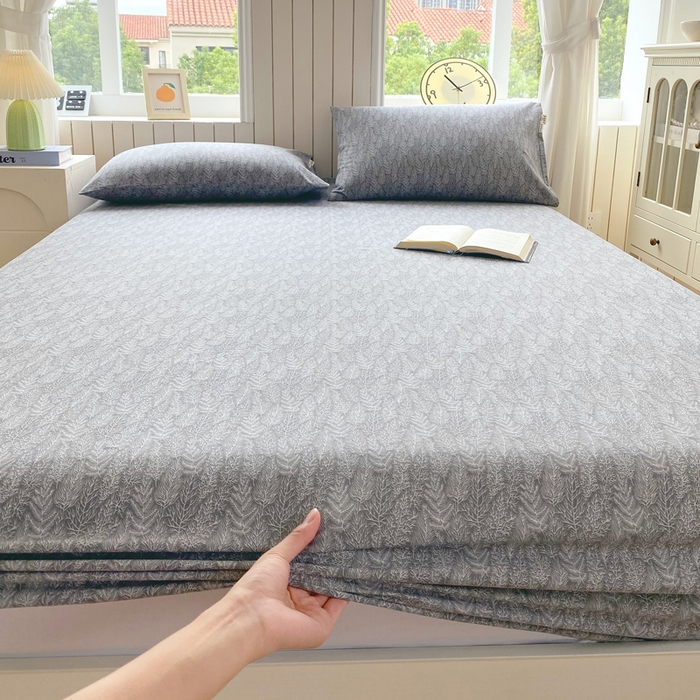 91家纺网 家纺一手货源 找家纺 （总）春皖家纺 2025新款原棉磨毛单床笠 床笠单件-风格一