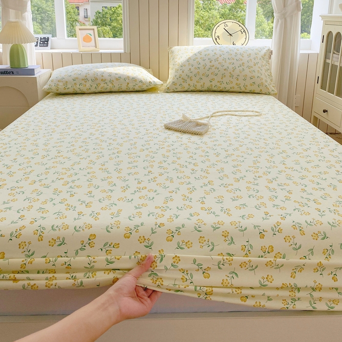 91家纺网 家纺一手货源 找家纺 （总）春皖家纺 2025新款原棉磨毛单床笠 床笠单件-风格一