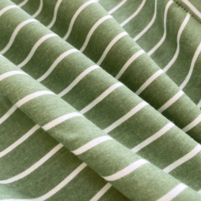 91家纺网 家纺一手货源 找家纺 春皖家纺 2025新款原棉磨毛单床笠 床笠单件-风格一 艾绿条