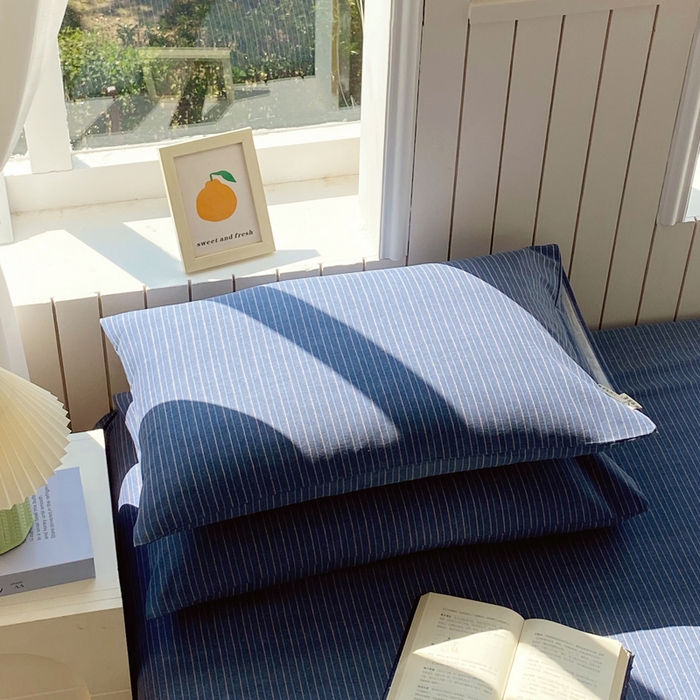 91家纺网 家纺一手货源 找家纺 春皖家纺 2025新款原棉磨毛单枕套 枕套单件-风格一 梦蓝图