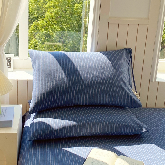 91家纺网 家纺一手货源 找家纺 春皖家纺 2025新款原棉磨毛单枕套 枕套单件-风格一 梦蓝图