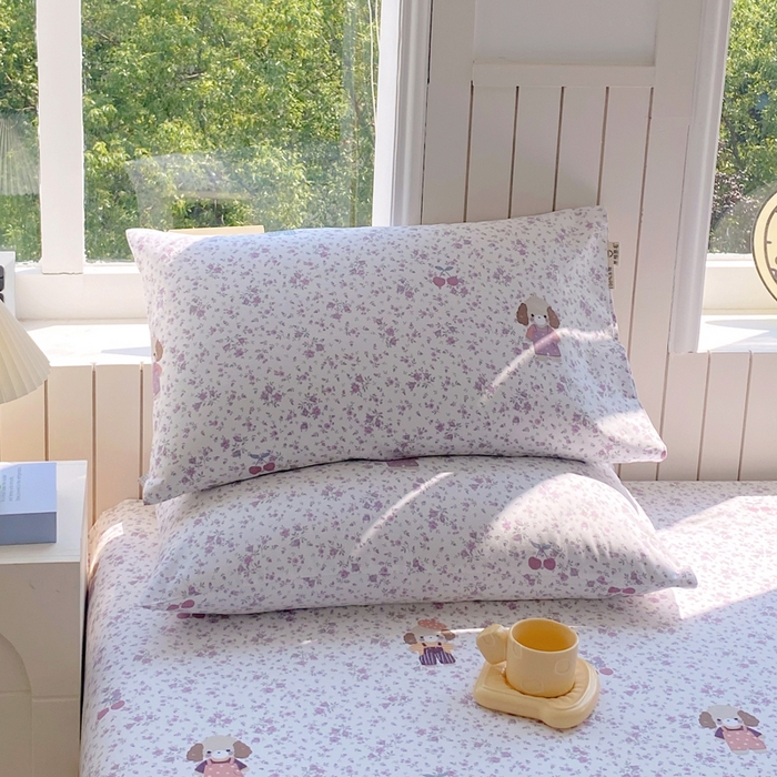 91家纺网 家纺一手货源 找家纺 春皖家纺 2025新款原棉磨毛单枕套 枕套单件-风格一 旺财