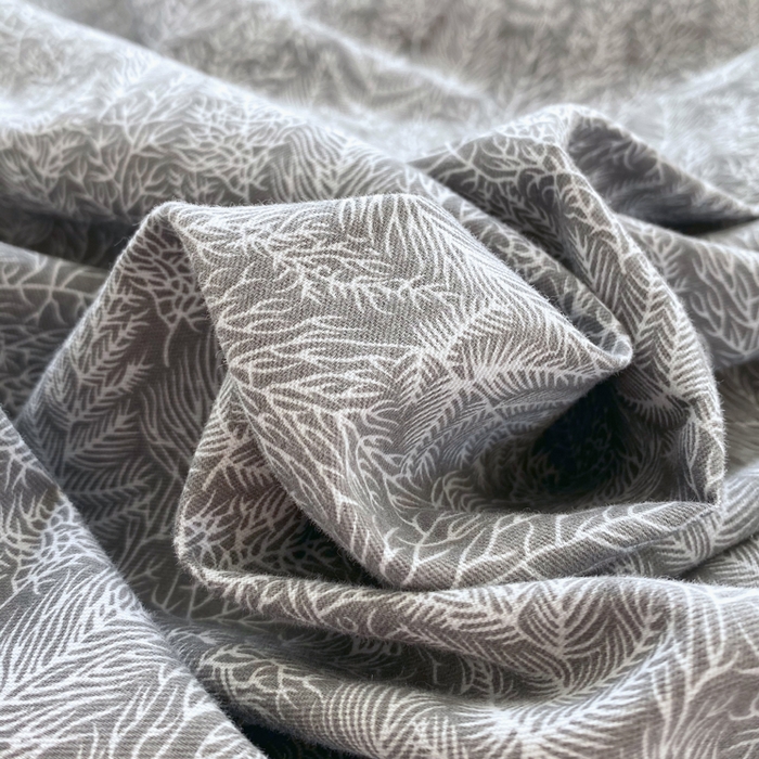 91家纺网 家纺一手货源 找家纺 春皖家纺 2025新款原棉磨毛单枕套 枕套单件-风格一 叶相思