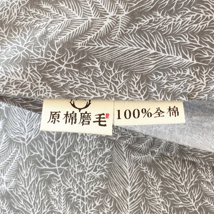 91家纺网 家纺一手货源 找家纺 春皖家纺 2025新款原棉磨毛单枕套 枕套单件-风格一 叶相思