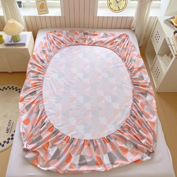 91家纺网 家纺一手货源 找家纺 春皖家纺 2026新款原棉磨毛单床笠 床笠单件-风格一 几何梦