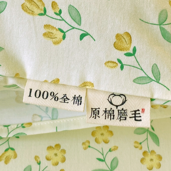 91家纺网 家纺一手货源 找家纺 春皖家纺 2025新款原棉磨毛单枕套 枕套单件-风格一 知春意