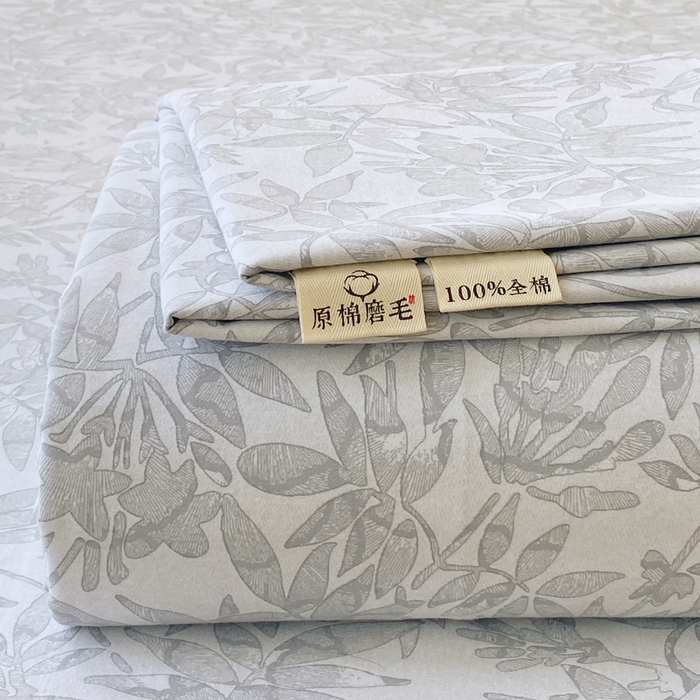91家纺网 家纺一手货源 找家纺 春皖家纺 2026新款原棉磨毛单床笠 床笠单件-风格一 恋影春天