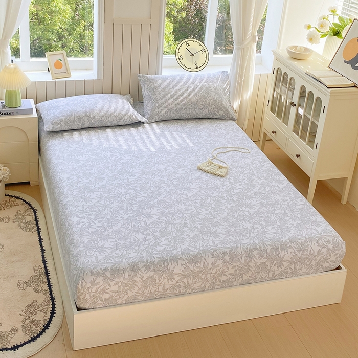 91家纺网 家纺一手货源 找家纺 春皖家纺 2026新款原棉磨毛单床笠 床笠单件-风格一 恋影春天