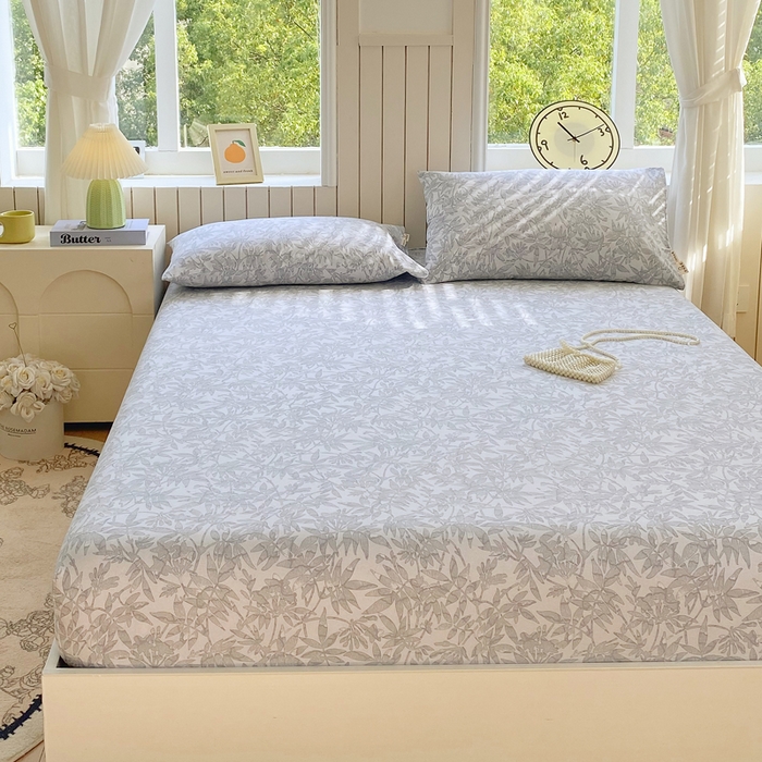 91家纺网 家纺一手货源 找家纺 春皖家纺 2026新款原棉磨毛单床笠 床笠单件-风格一 恋影春天