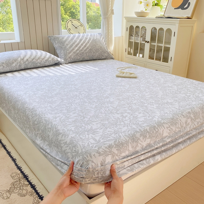 91家纺网 家纺一手货源 找家纺 春皖家纺 2026新款原棉磨毛单床笠 床笠单件-风格一 恋影春天