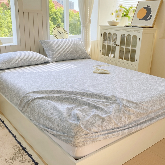 91家纺网 家纺一手货源 找家纺 春皖家纺 2026新款原棉磨毛单床笠 床笠单件-风格一 恋影春天