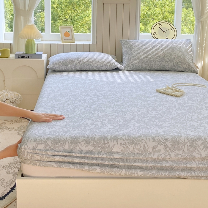 91家纺网 家纺一手货源 找家纺 春皖家纺 2026新款原棉磨毛单床笠 床笠单件-风格一 恋影春天