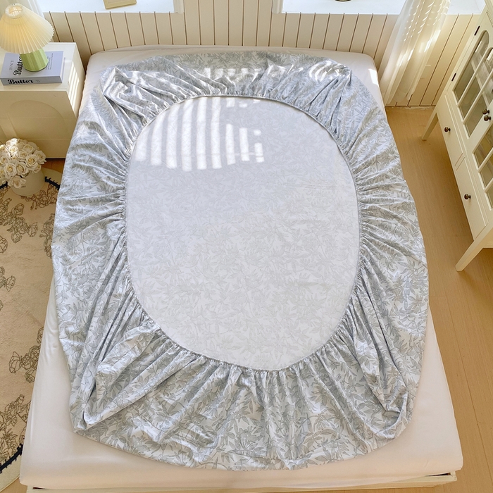 91家纺网 家纺一手货源 找家纺 春皖家纺 2026新款原棉磨毛单床笠 床笠单件-风格一 恋影春天