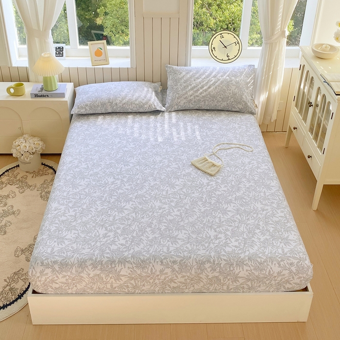 91家纺网 家纺一手货源 找家纺 春皖家纺 2026新款原棉磨毛单床笠 床笠单件-风格一 恋影春天