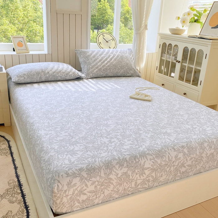 91家纺网 家纺一手货源 找家纺 春皖家纺 2026新款原棉磨毛单床笠 床笠单件-风格一 恋影春天