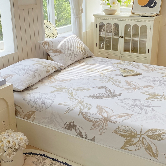 91家纺网 家纺一手货源 找家纺 春皖家纺 2025新款原棉磨毛单床笠 床笠单件-风格一 留香