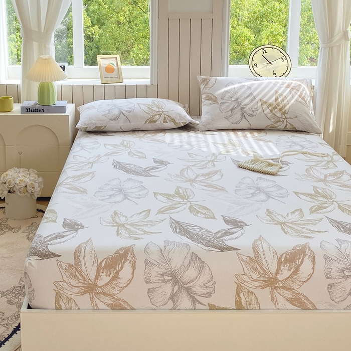 91家纺网 家纺一手货源 找家纺 春皖家纺 2025新款原棉磨毛单床笠 床笠单件-风格一 留香