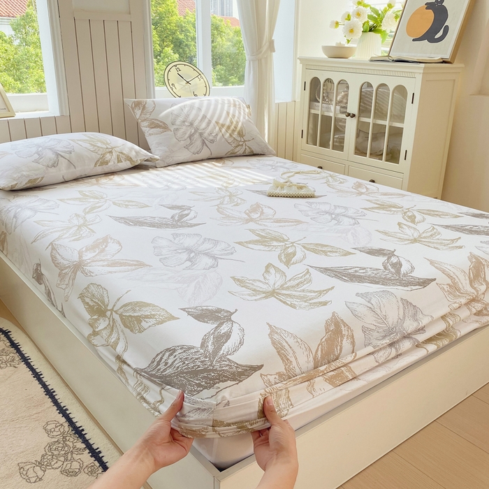 91家纺网 家纺一手货源 找家纺 春皖家纺 2025新款原棉磨毛单床笠 床笠单件-风格一 留香