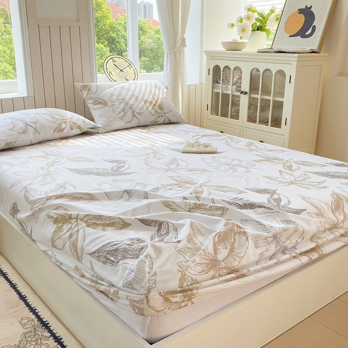 91家纺网 家纺一手货源 找家纺 春皖家纺 2025新款原棉磨毛单床笠 床笠单件-风格一 留香