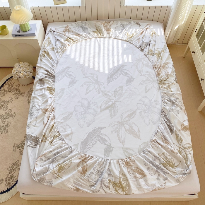 91家纺网 家纺一手货源 找家纺 春皖家纺 2025新款原棉磨毛单床笠 床笠单件-风格一 留香