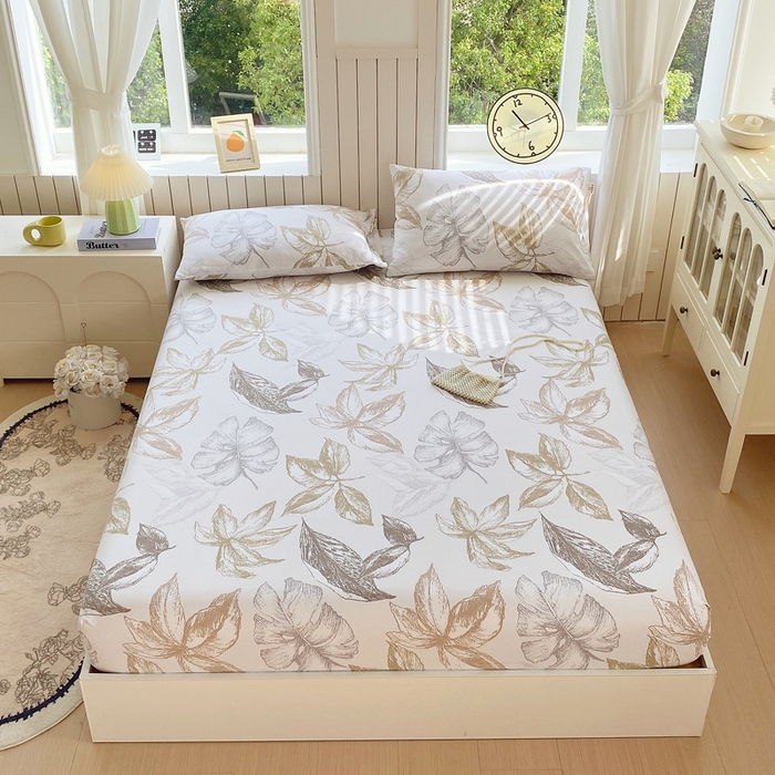 91家纺网 家纺一手货源 找家纺 春皖家纺 2025新款原棉磨毛单床笠 床笠单件-风格一 留香