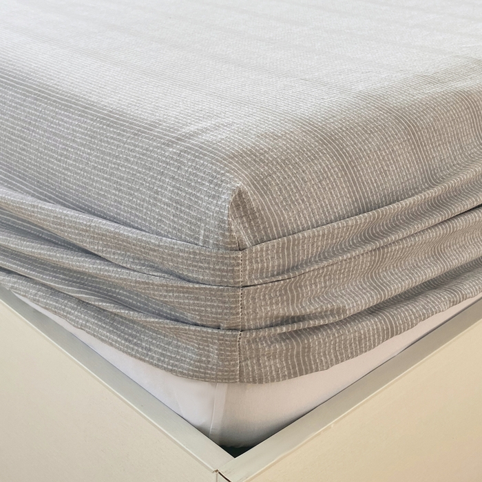 91家纺网 家纺一手货源 找家纺 春皖家纺 2025新款原棉磨毛单床笠 床笠单件-风格一 暮山灰