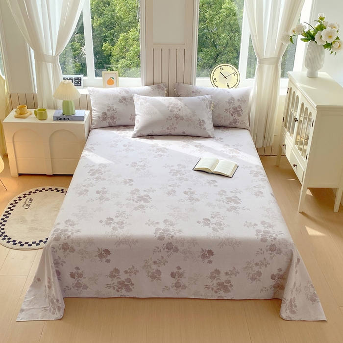 91家纺网 家纺一手货源 找家纺 （总）春皖家纺 2025新款原棉磨毛单床单 床单单件-风格一