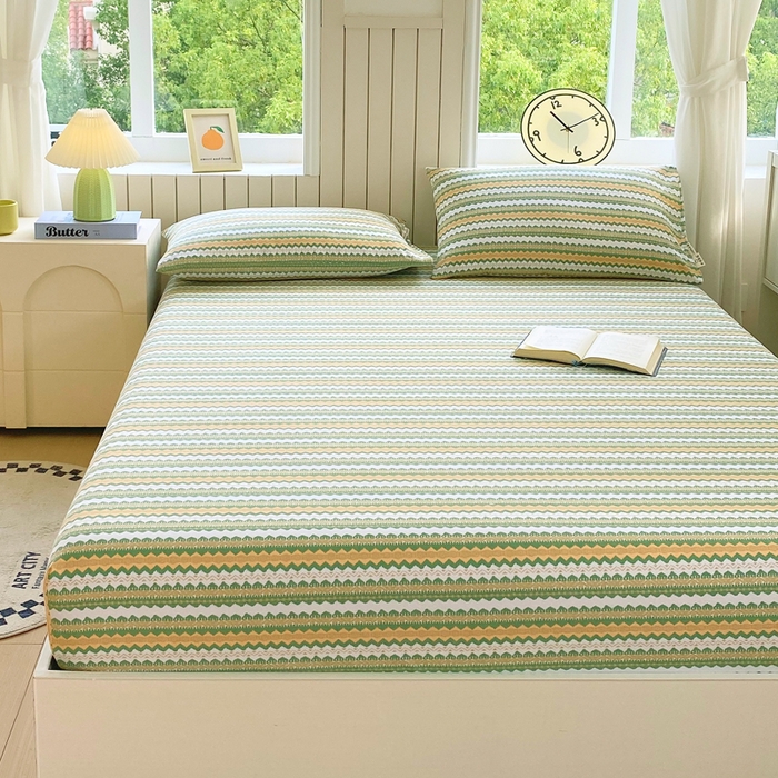 91家纺网 家纺一手货源 找家纺 春皖家纺 2025新款原棉磨毛单床笠 床笠单件-风格一 拿坡里