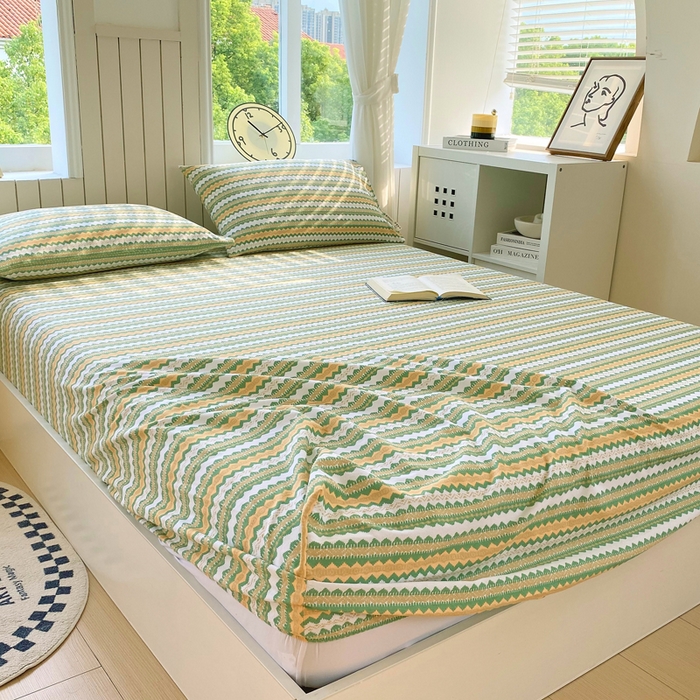 91家纺网 家纺一手货源 找家纺 春皖家纺 2025新款原棉磨毛单床笠 床笠单件-风格一 拿坡里