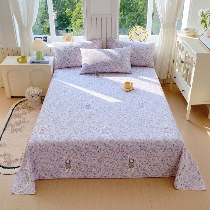 91家纺网 家纺一手货源 找家纺 （总）春皖家纺 2025新款原棉磨毛单床单 床单单件-风格一