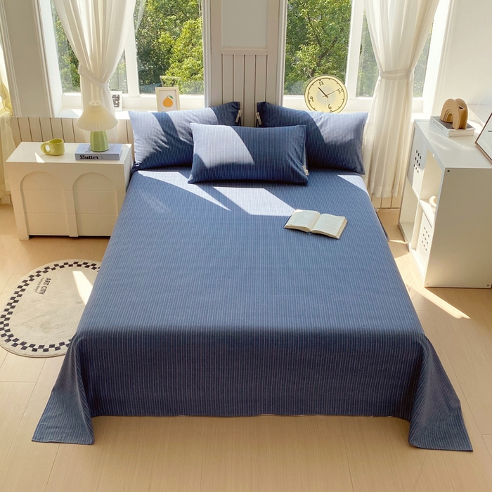 91家纺网 家纺一手货源 找家纺 （总）春皖家纺 2025新款原棉磨毛单床单 床单单件-风格一