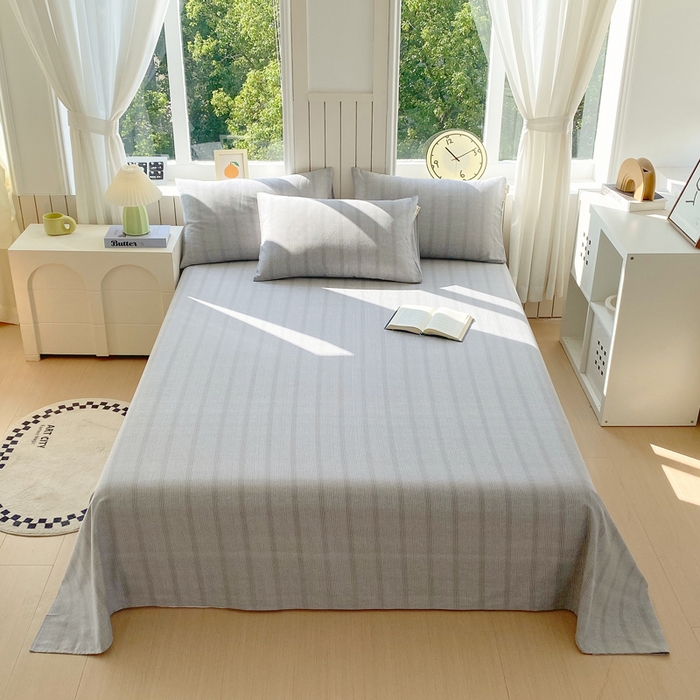 91家纺网 家纺一手货源 找家纺 （总）春皖家纺 2025新款原棉磨毛单床单 床单单件-风格一