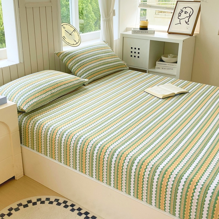 91家纺网 家纺一手货源 找家纺 春皖家纺 2025新款原棉磨毛单床笠 床笠单件-风格一 拿坡里