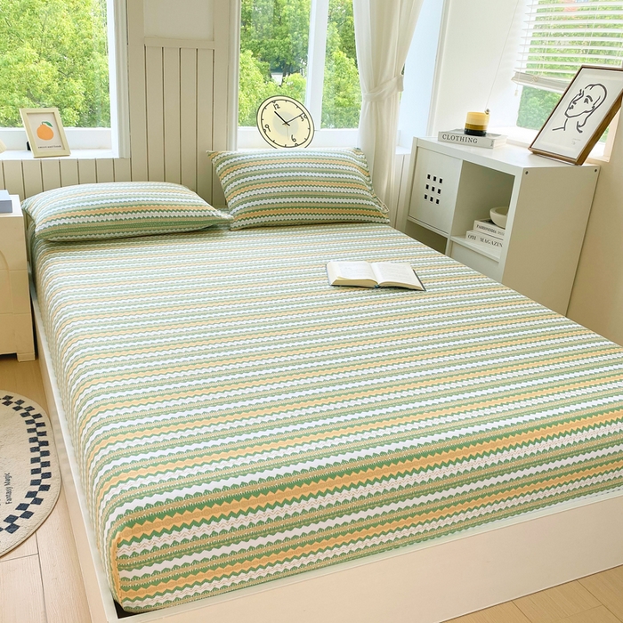 91家纺网 家纺一手货源 找家纺 春皖家纺 2025新款原棉磨毛单床笠 床笠单件-风格一 拿坡里