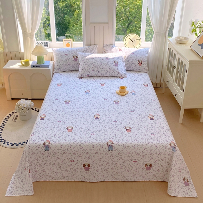 91家纺网 家纺一手货源 找家纺 （总）春皖家纺 2025新款原棉磨毛单床单 床单单件-风格一