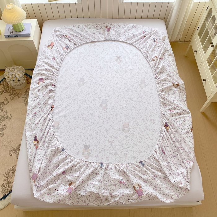 91家纺网 家纺一手货源 找家纺 春皖家纺 2025新款原棉磨毛单床笠 床笠单件-风格一 旺财