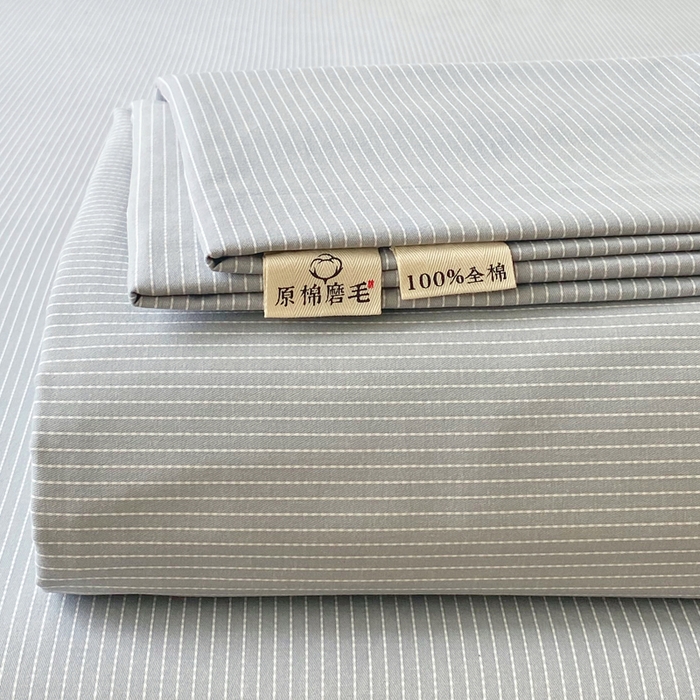 91家纺网 家纺一手货源 找家纺 春皖家纺 2025新款原棉磨毛单床笠 床笠单件-风格一 雾灰细语