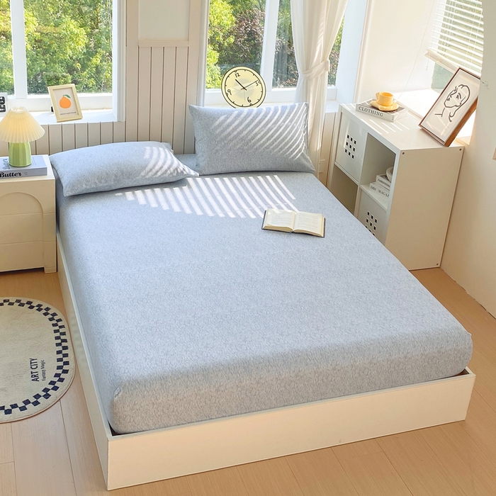 91家纺网 家纺一手货源 找家纺 春皖家纺 2025新款原棉磨毛单床笠 床笠单件-风格一 幸福里