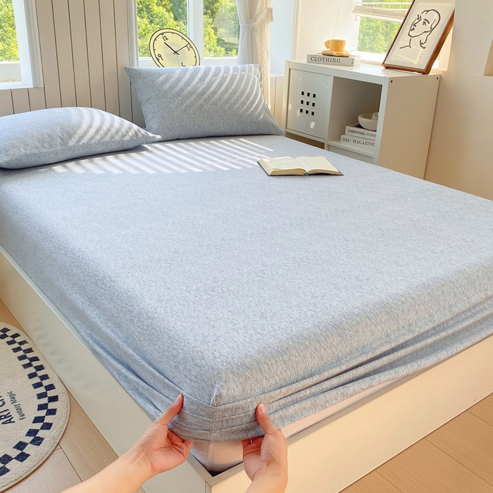 91家纺网 家纺一手货源 找家纺 春皖家纺 2025新款原棉磨毛单床笠 床笠单件-风格一 幸福里