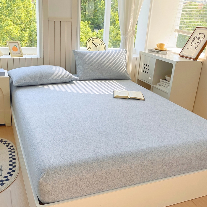 91家纺网 家纺一手货源 找家纺 春皖家纺 2025新款原棉磨毛单床笠 床笠单件-风格一 幸福里