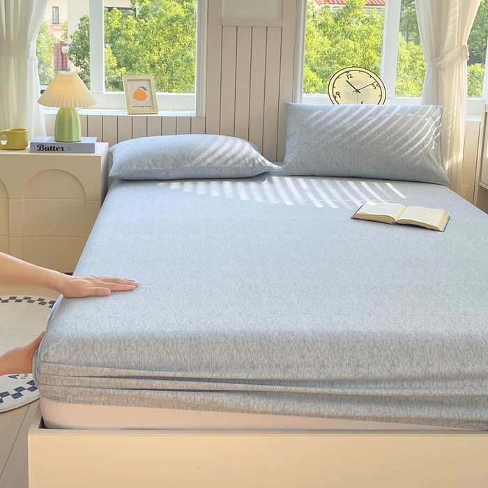 91家纺网 家纺一手货源 找家纺 春皖家纺 2025新款原棉磨毛单床笠 床笠单件-风格一 幸福里