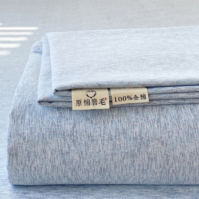 91家纺网 家纺一手货源 找家纺 春皖家纺 2025新款原棉磨毛单床笠 床笠单件-风格一 幸福里