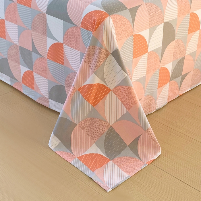 91家纺网 家纺一手货源 找家纺 春皖家纺 2025新款原棉磨毛单床单 床单单件-风格一 几何梦