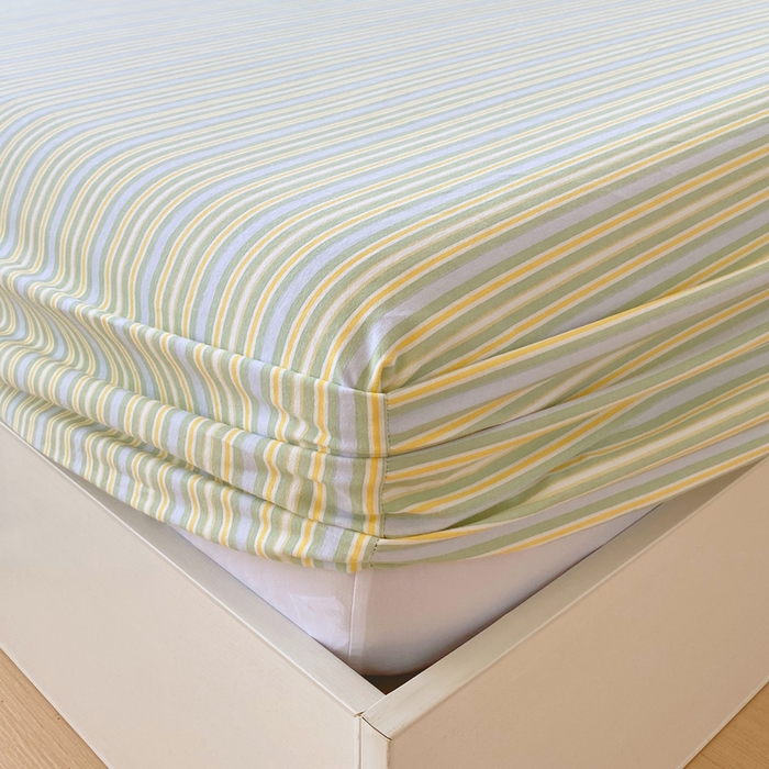 91家纺网 家纺一手货源 找家纺 春皖家纺 2025新款原棉磨毛单床笠 床笠单件-风格一 云水间