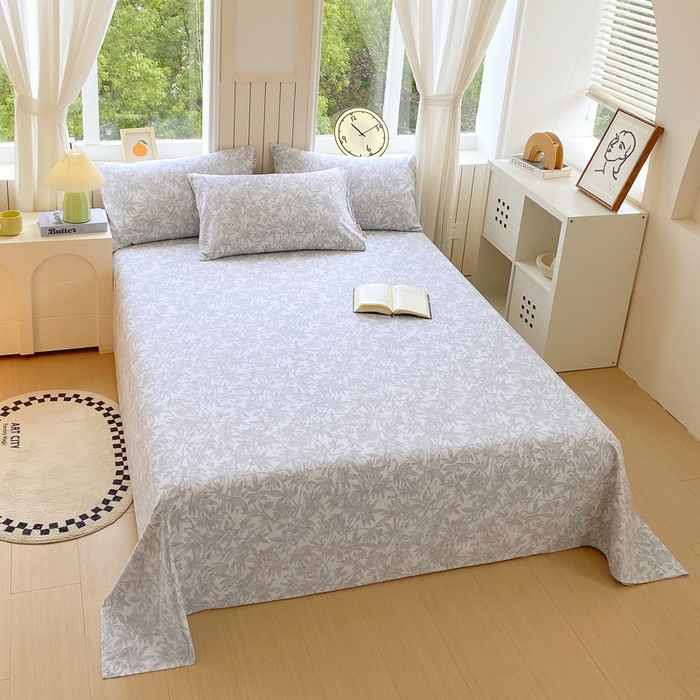 91家纺网 家纺一手货源 找家纺 春皖家纺 2025新款原棉磨毛单床单 床单单件-风格一 恋影春天