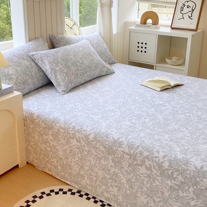 91家纺网 家纺一手货源 找家纺 春皖家纺 2025新款原棉磨毛单床单 床单单件-风格一 恋影春天